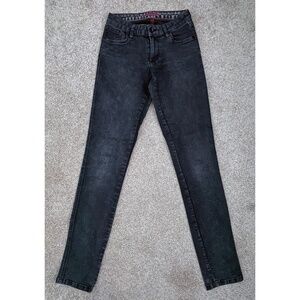 Alice + Olivia Dark Gray/Black Skinny Jeans, Size 24